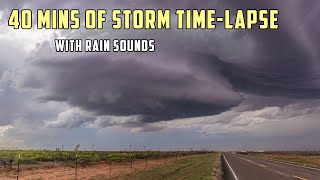 Storm Time-Lapse Compilation with the sound of rain (40min)