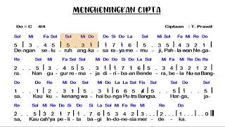 TUTORIAL BELAJAR NOT ANGKA LAGU MENGHENINGKAN CIPTA