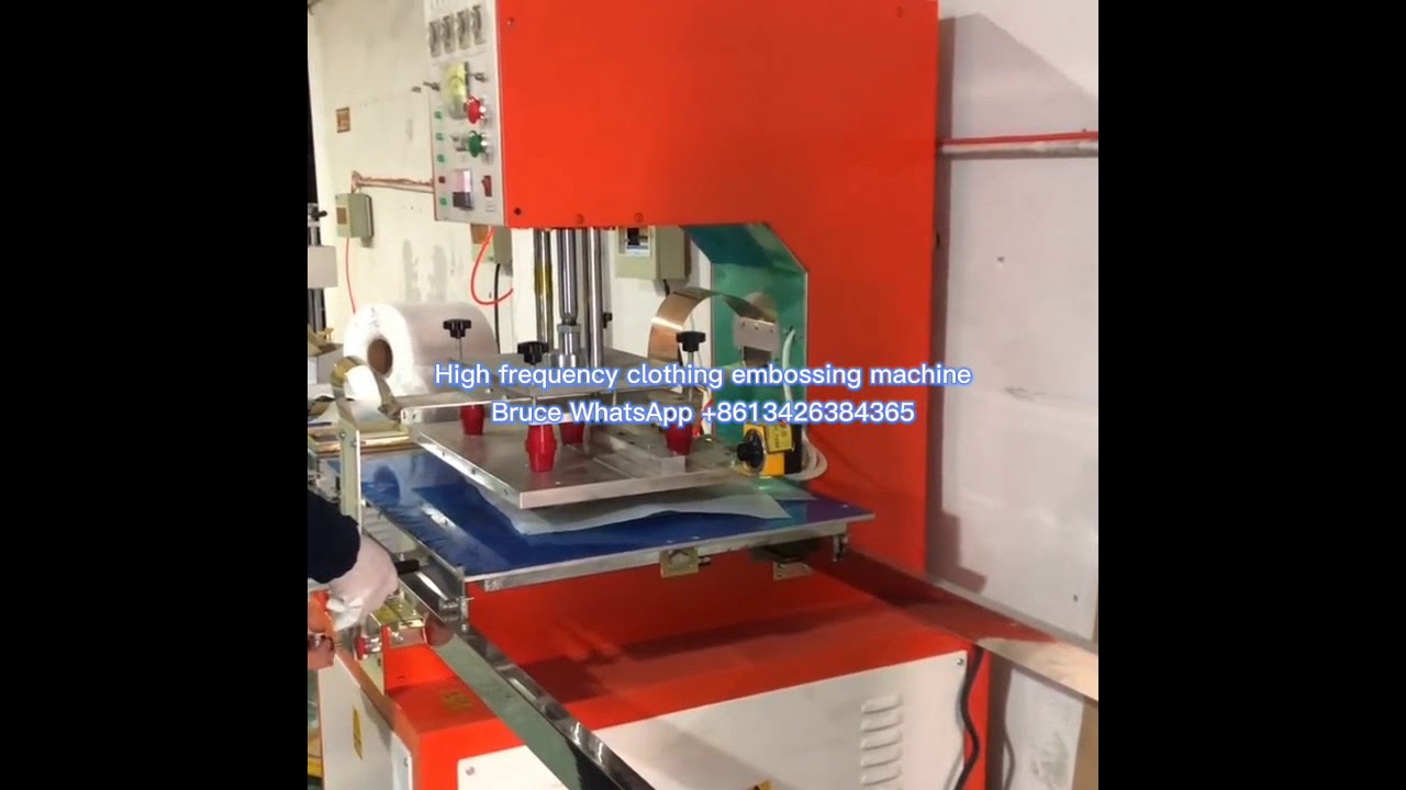 High frequency clothing embossing machine.