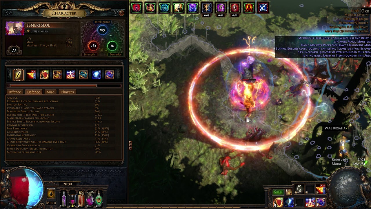 coruscating elixer not turning off righteous fire