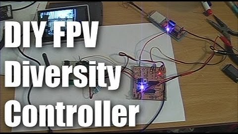 The DIY FPV diversity receiver on the bench