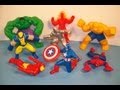 2010 MARVEL HEROES SET OF 8 McDONALD'S HAPPY MEAL KID'S TOY'S VIDEO REVIEW