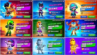 🔥 ALL EMZ SKINS UNLOCK ANIMATION | Brawl Stars