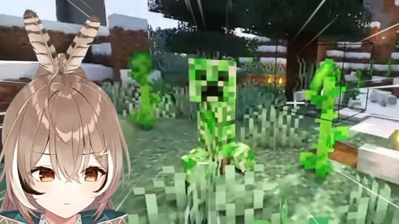 Mumei made angry and sorrowful noises after the creeper blew up the bunkeronii