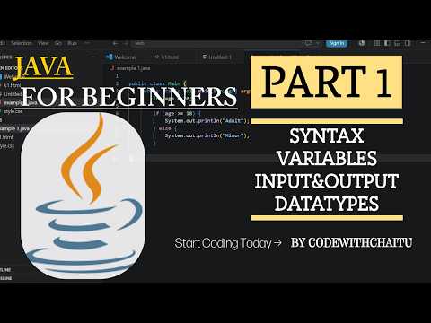 Java for Beginners #1 | Variables, Data Types, Input and Output #java #coding #javabasics