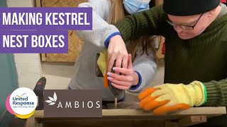 Making kestrel nest boxes with Ambios - Lower Sharpham Farm, Devon