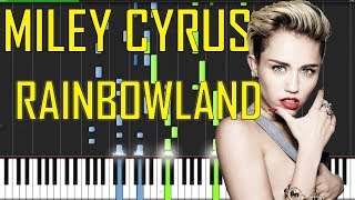Video thumbnail of "Miley Cyrus - Rainbowland Ft Dolly Parton Piano Tutorial - Chords - How To Play - Cover"
