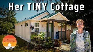 She's Aging in Place in 1level Tiny House on Foundation & loving it!