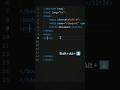 VS Code Spacial Shortcut Keys 🔥 #shorts