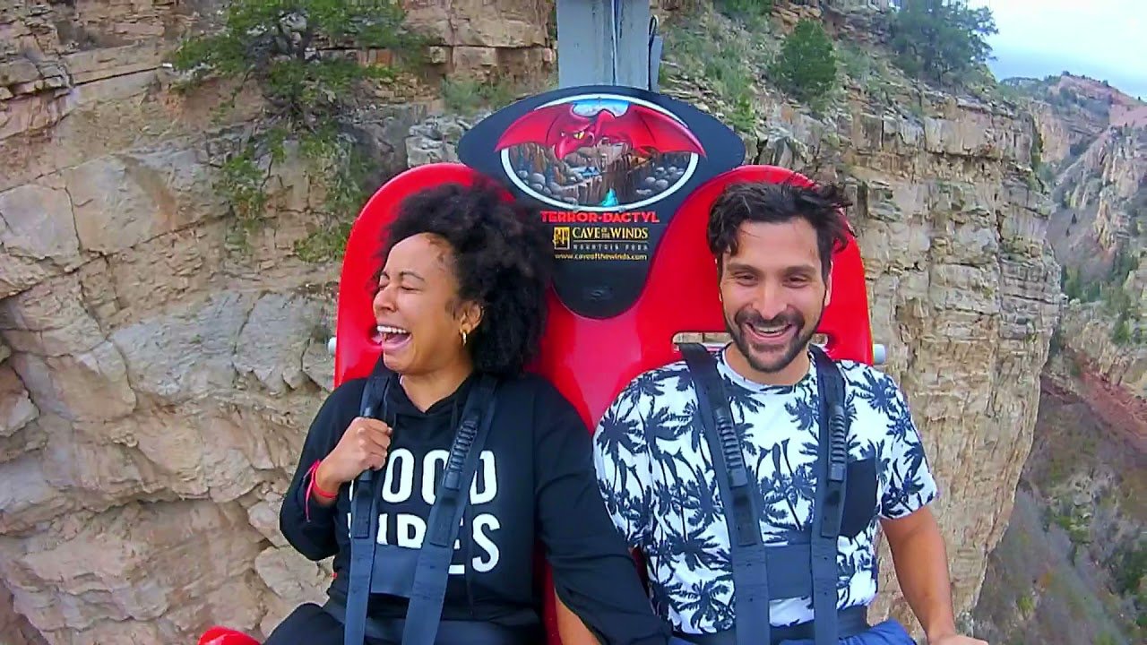 Most Dramatic Freefall Ride Ever! || TERROR DACTYL RIDE GONE WRONG