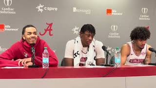 Labaron Philon, Aiden Sherrell, Amari Allen Postgame Press Conference | Alabama 117, Arkansas 115