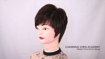 Vuông C.kỹ thuật Cắt Vidal Sassoon, kỹ thuật tỉa tóc.Cắt cơ bản hình học. Cắt tomboy, cắt tóc ngắn 1