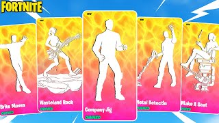 All New & Legendary Fortnite Dances & Emotes! (Company Jig, Brite Moves, Wasteland Rock)