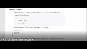 JAVA - Lesson #69 - APCSP Loops Chapter 5 Practice Quiz #2