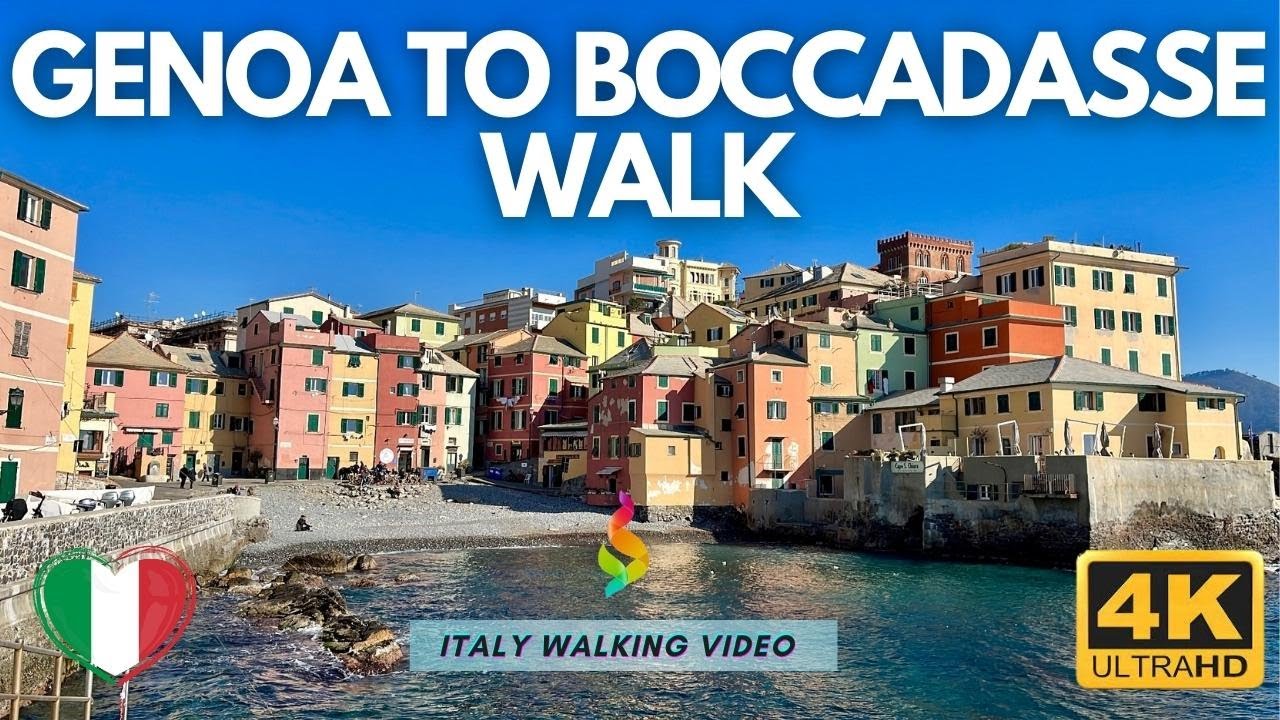 [4K HDR] Walk from Genoa to Boccadasse, Italy YouTube