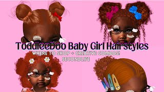 Second Life Baby | Where To Shop Toodleedoo Baby Hairstyles | Hair Combo Tutorial & More!