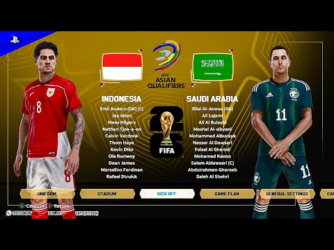 اندونيسيا  السعودية مباراة الجولة1من تصفيات آسيا المؤهلة لكأس العالم 2026 تعليق عربي في  26