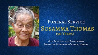 Funeral Service Live Streaming Sosamma Thomas (91) - LIVE