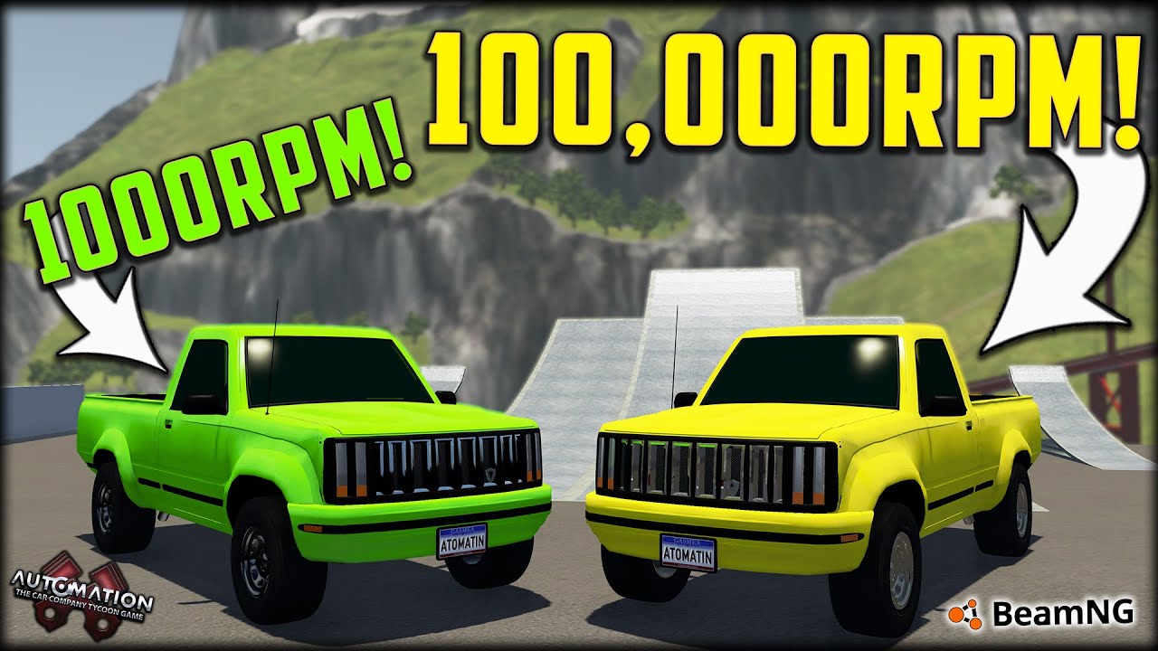 1000RPM Vs 100000RPM - Which Is Better? Automation - BeamNG - YouTube