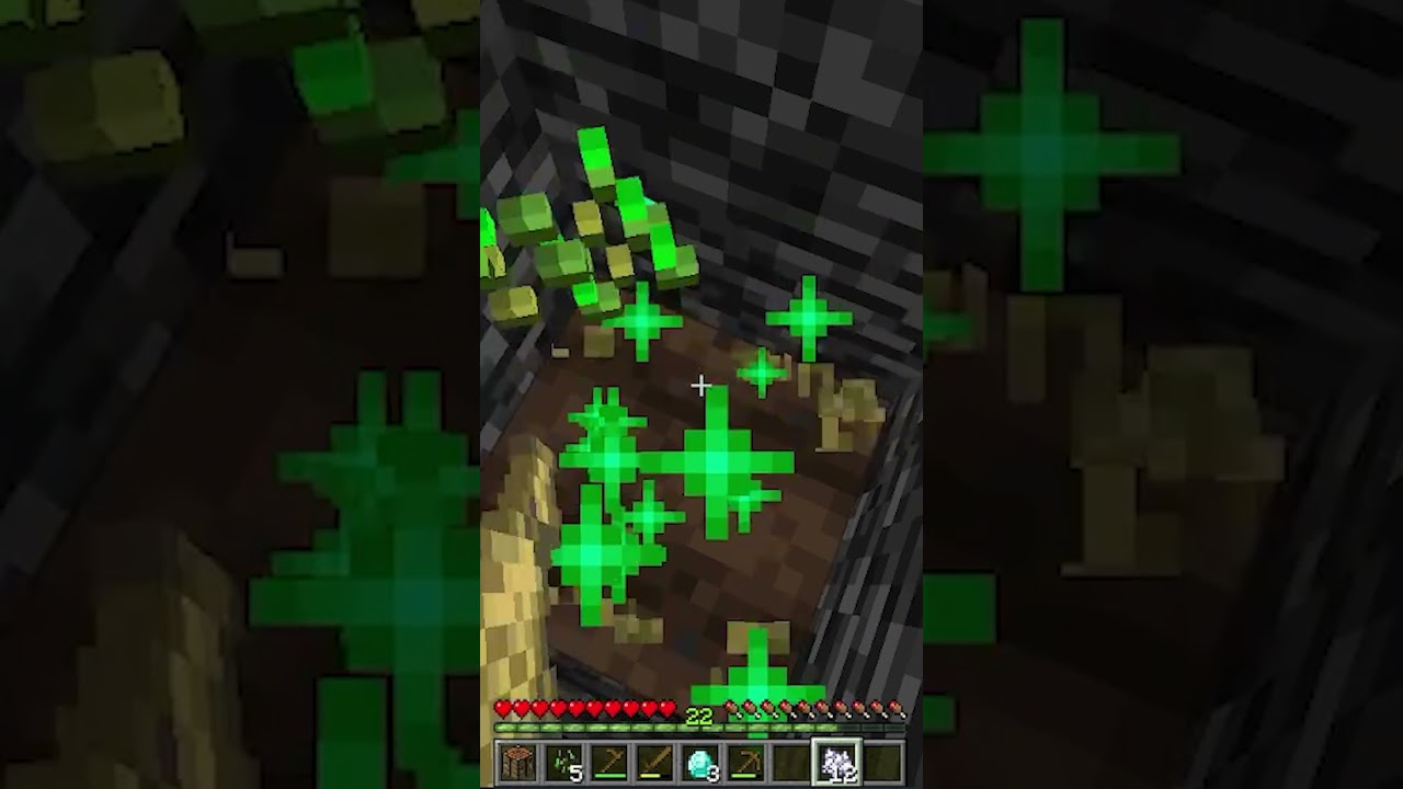 How to escape a 12 blocks deep Bedrock pit. #shorts #minecart #escape