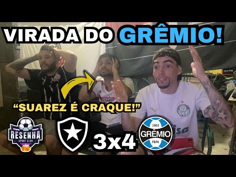 BOTAFOGO 3x4 GRÊMIO (REACT) GOLS & MELHORES MOMENTOS! BRASILEIRÃO 2023