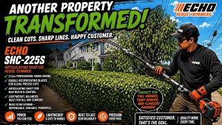 🔥 NEW PROPERTY TRANSFORMATION! 🔥ECHO SHC-225S Hedge Trimmer Put In WORK! 💪🏽✂️