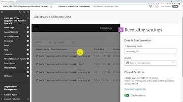 Collaborate Ultra for instructors: Handling recordings