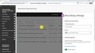Collaborate Ultra for instructors: Handling recordings