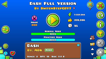 Dash Full Version by SwitchStepGDYT & MATHICreatorGD | Geometry Dash 2.2