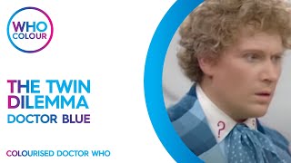 Doctor Who The Twin Dilemma Colourised Blue Coat