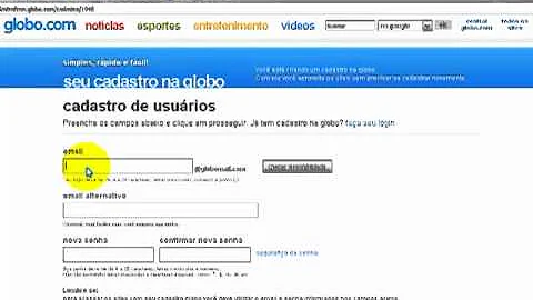 Como faço para ter um e-mail da Globo?