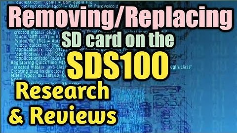 Removing/Replacing the SD card on the SDS100