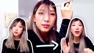 CUTTING MY BANGS inspired by a 3 year old (asymmetrical baby bangs) - return of superman