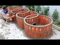 Make a fish tank from brick and cement