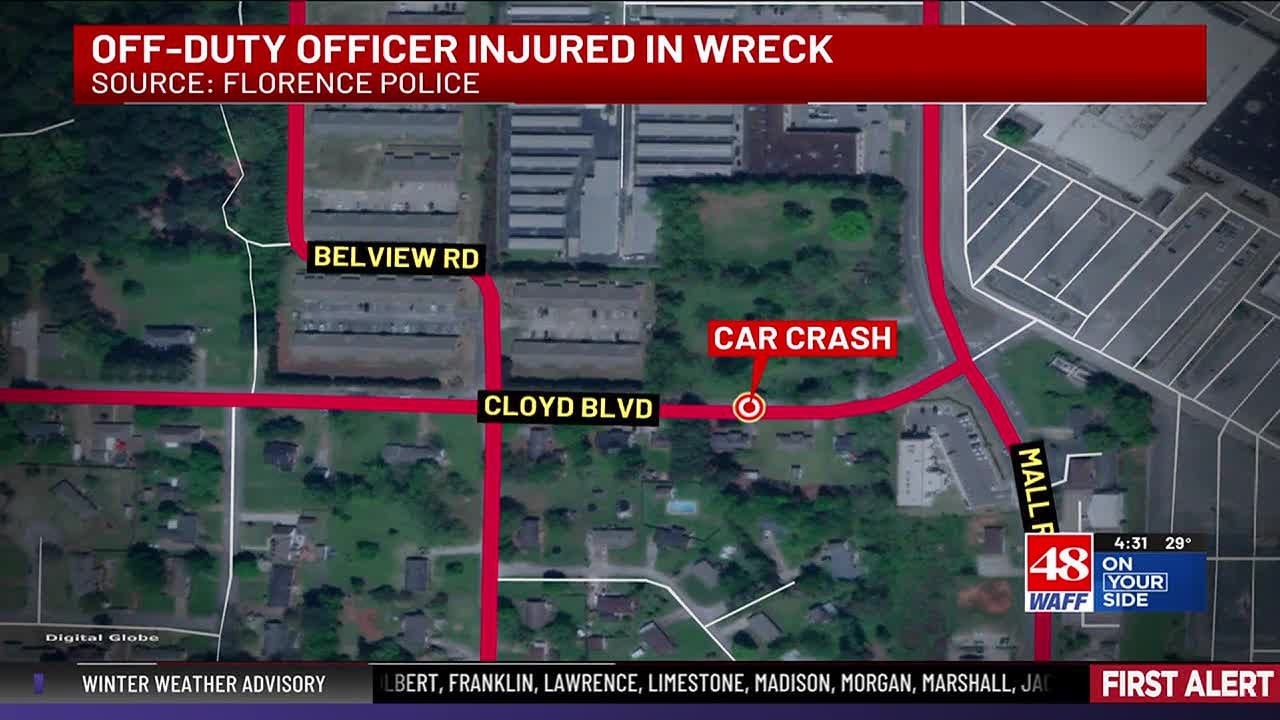 Off-duty Florence police officer injured in crash - YouTube