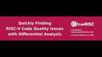 LLVM: Quickly Finding RISC-V Code Quality Issues with Differential Analysis