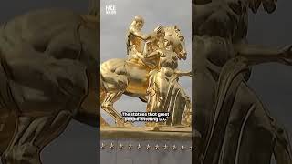 Trump administration regilds D.C. statues with bright gold #shorts