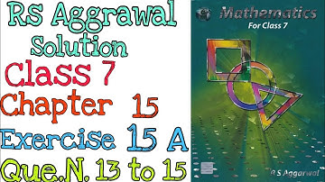 Properties of Triangle | Class 7 Exercise 15A Question 13 to 15 | Rs Aggarwal | Md Sir