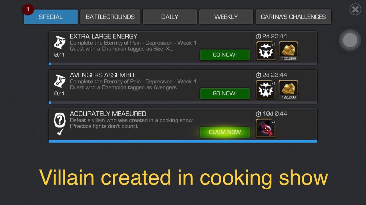 MCOC : Today Target | Villain who created in kitchen |