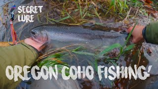 Insane Oregon Fall Coho Salmon Spinner Fishing!