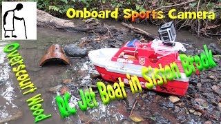 RC Jet Boat in Siston Brook Onboard Sports Camera