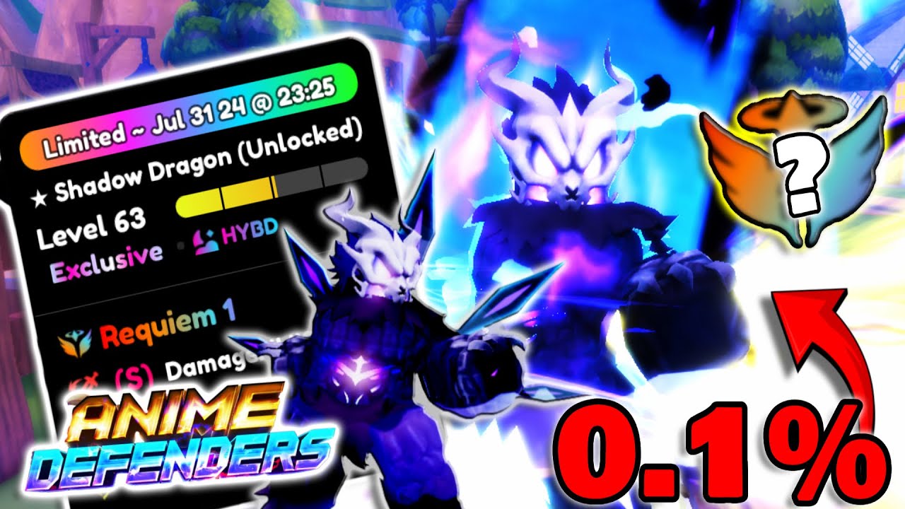 I Obtained 0.1% EVOLVED SHADOW + REQUIEM In Anime Defenders - YouTube