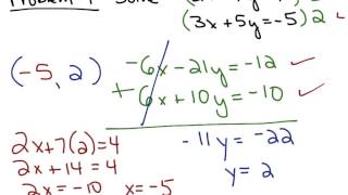 3-2(2) Solving Systems Algebraically