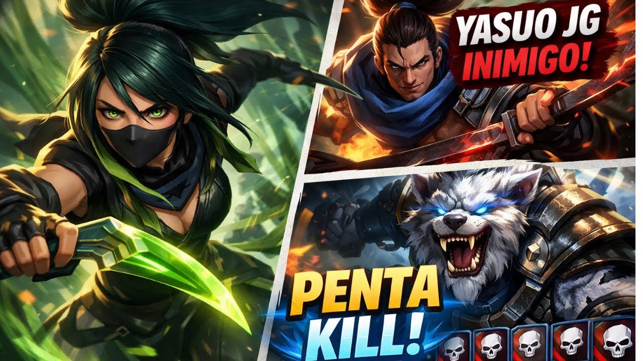 YASUO JG?! TEVE ATÉ PENTA!! - Akali Gameplay