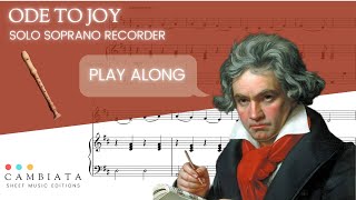 Ode to Joy - Solo Soprano recorder (Play Along)