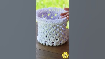 DIY🌿Cesto ou Cachepo de Macramê!Tutorial no canal!#macrame #macrametutorial #pascoa #macramecreation