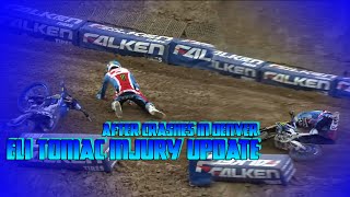 Eli Tomac Injury Update After Crash in Denver Supercross 2024.