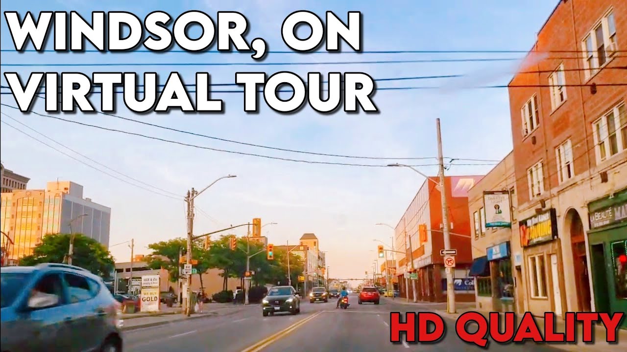 African Dad Travels Downtown Windsor, Ontario - A City on the Rise