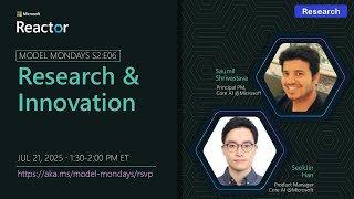 Model Mondays - Research & Innovation