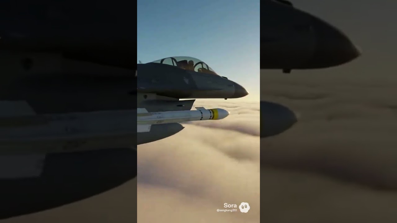 Fighter jet missile launch 